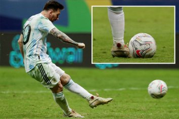 Lionel Messi plays on in Argentina win with BLOOD seeping through sock as fans joke 'he's human after all' | The Sun