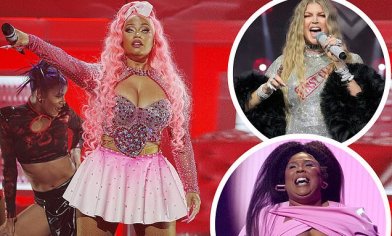 Nicki Minaj performs an epic medley of her hits after Lizzo and Fergie hit the stage at the MTV VMAs | Daily Mail Online