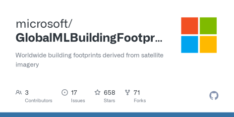 GitHub - microsoft/GlobalMLBuildingFootprints: Worldwide building footprints derived from satellite imagery
