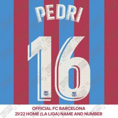 Pedri 16 (OFFICIAL FC BARCELONA 2021/22 LA LIGA HOME NAME ...