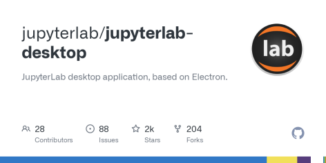 GitHub - jupyterlab/jupyterlab-desktop: JupyterLab desktop application, based on Electron.