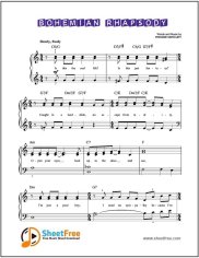 Bohemian Rhapsody Sheet Music for Piano Download