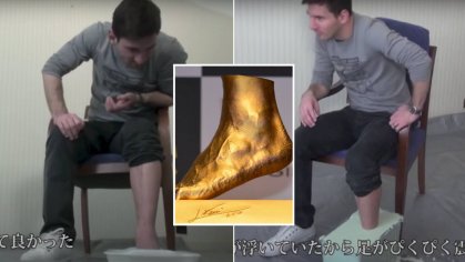 Lionel Messi has a 'Golden foot' and it's valued at Â£3.4 million