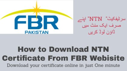 Download NTN ( Taxpayer Registration) Certificate Online (FBR) - YouTube
