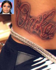 Nicki Minaj's New Boyfriend Gets Her Name Tattooed on His Neck