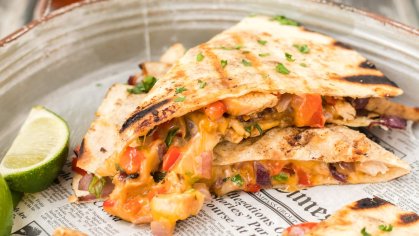 Grilled Chicken Quesadilla - Amanda's Cookin' - On the Grill