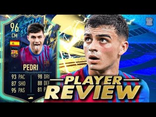 96 TEAM OF THE SEASON PEDRI PLAYER REVIEW! TOTS PEDRI - FIFA 22 Ultimate Team - YouTube