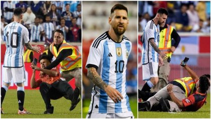 Lionel Messi: Argentina Star Ambushed Twice by Pitch Invaders During Friendly Against Jamaica<!-- --> - SportsBrief.com