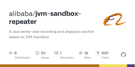 GitHub - alibaba/jvm-sandbox-repeater: A Java server-side recording and playback solution based on JVM-Sandbox