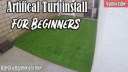 How to Install Artificial Turf for Beginners DIY - YouTube