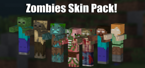 Zombies Skin Pack (It has the Zombie Attack Animations) | Minecraft Skin Packs