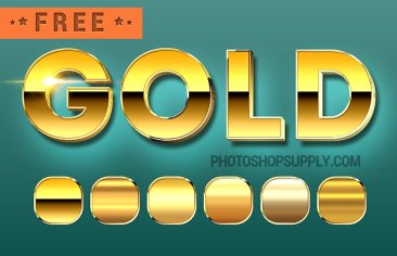 Gold Style Photoshop (FREE Download) ⚡️ Photoshop Supply