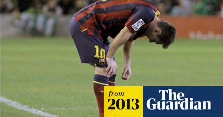 Lionel Messi out for up to eight weeks with hamstring tear | Lionel Messi | The Guardian