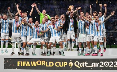 Messi holding the World Cup trophy: Best images of Argentina becoming champions