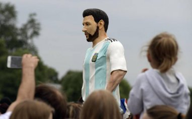 Lionel Messi's birthday party - in a Russian village field