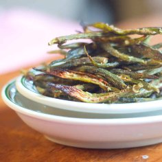 Crispy Baked Okra Chips Recipe - Lana's Cooking