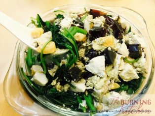Chinese Spinach with Three Eggs (三蛋菜） - The Burning Kitchen