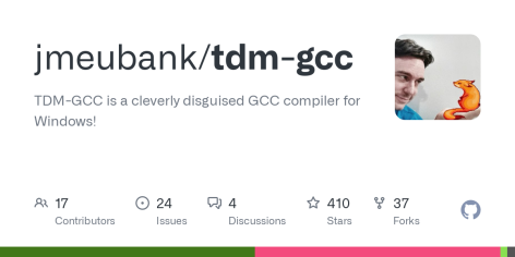 GitHub - jmeubank/tdm-gcc: TDM-GCC is a cleverly disguised GCC compiler for Windows!