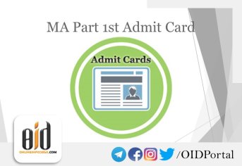MA Part 1st Admit Card 2022 | Download MA Previous Year Name Wise Admit Card