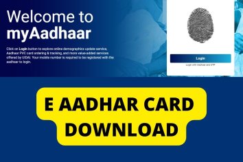 E Aadhar Card Download PDF, uidai.gov.in Aadhaar Card Online