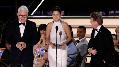 Selena Gomez Dazzles In Stunning White Dress At 2022 Emmy Awards | iHeart