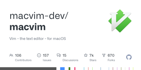 GitHub - macvim-dev/macvim: Vim - the text editor - for macOS
