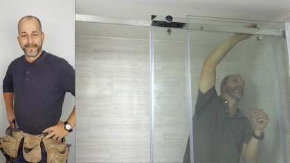 How To Install A Modern Glass Shower Door Kit - YouTube