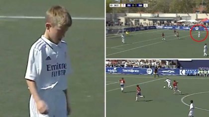Eden Hazard's son scores an absolute worldie for Real Madrid