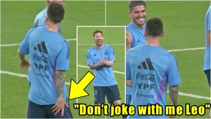 Lionel Messi faked an injury as a joke with his teammates. - YouTube
