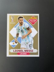 GOLD Lionel Messi - Panini Qatar 2022 FIFA World Cup - Extra Sticker Legend   | eBay