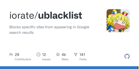 GitHub - iorate/ublacklist: Blocks specific sites from appearing in Google search results