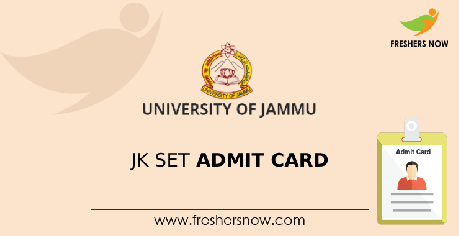 JK SET Admit Card 2022 (Released) - Jammu & Kashmir SET Exam