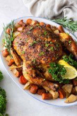 Crockpot Whole Chicken - Easy Whole Chicken with Vegetables and Gravy!