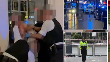 Leicester Square stabbing: Horror video after cop knifed 3 times in neck & female officer suffers life-changing injuries | The Irish Sun
