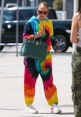 Jennifer Lopez Wore a Tie-Dye Hoodie and Sweatpants in L.A.