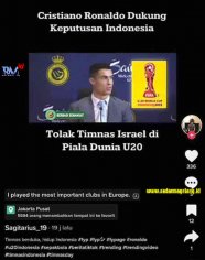 Lagi, Hoax Ronaldo Mendukung Indonesia Tolak Israel, Ayo Cek Faktanya! | RADARMAGELANG.ID
