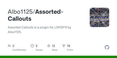 GitHub - Albo1125/Assorted-Callouts: Assorted Callouts is a plugin for LSPDFR by Albo1125.