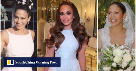 All of Jennifer Lopez’s wedding dresses to date: she just wore a gown from her old film for her Vegas nuptials to Ben Affleck, but went for Valentino with Cris Judd, and Vera Wang to wed Marc Anthony | South China Morning Post