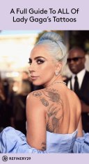 Lady Gaga Has Over 20 Tattoos — Here's The Meaning Behind Every One | Lady gaga tattoo, Lady gaga joanne, Lady gaga body
