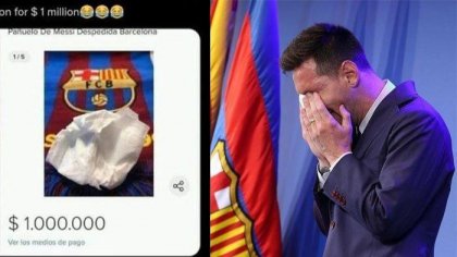 Tisu Bekas Ingus Messi saat Konferensi Pers Dijual Rp 14 Miliar, Penjual Klaim Ini Keuntungannya - Serambinews.com