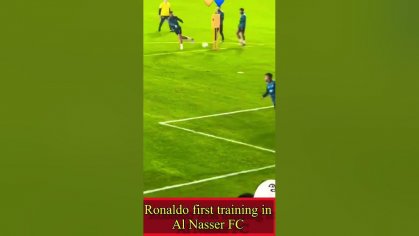 Cristiano Ronaldo first training in Al Nasser FC #cristianoronaldo #alnasser #footballshorts - YouTube