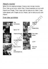 Messi´s daily routine and free time activities with speaking activity - ESL worksheet by mariaelisacarneiro