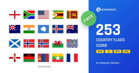 Download Country Flags Icon pack Available in SVG, PNG & Icon fonts