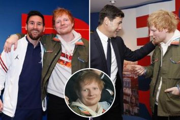 Ed Sheeran meets Lionel Messi and Mauricio Pochettino as pop star heads to Paris to watch PSG win over Man City | The Sun