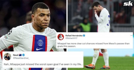 “Worst performance of his career,” “Does a Ronaldo” – Fans slam Kylian Mbappe as he misses golden chance made by Lionel Messi against Nice