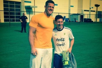 Lionel Messi Meets Houston Texans Star J.J. Watt for One Awesome Image  | News, Scores, Highlights, Stats, and Rumors | Bleacher Report