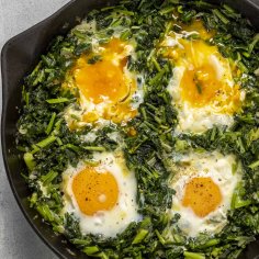 Spinach with Eggs Breakfast - Give Recipe