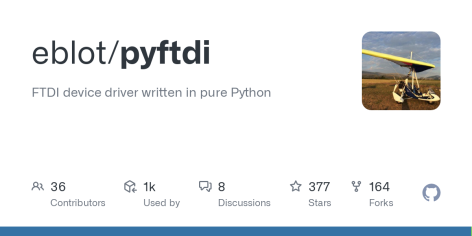 GitHub - eblot/pyftdi: FTDI device driver written in pure Python