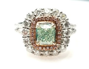 Jennifer Lopez Green Diamond Ring - Talore Diamonds