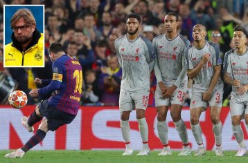 Watch Messi's incredible free-kick from behind which 'proved he is the GOAT'... but wasn't the best Klopp has seen | The Sun